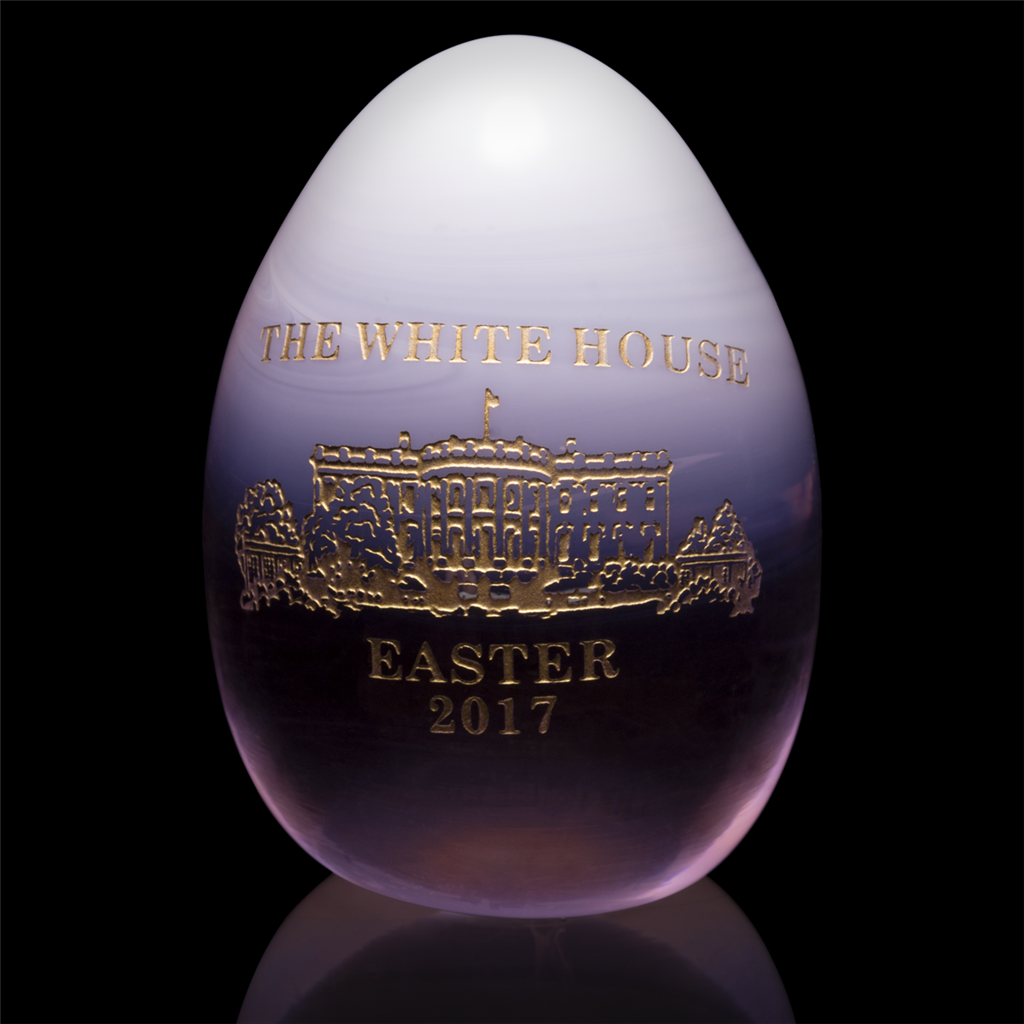 2017 Wooden White House Easter Egg, Made in Maine, USA with American