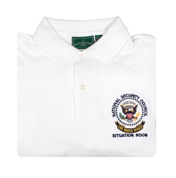 Shirt White House Situation Room President S National Security Council White Embroidered Seal Size Closeout Sale Size Small