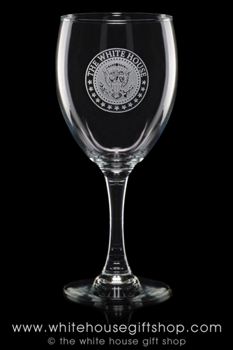 The White House Seal of the President Wine Glasses from the Official ...