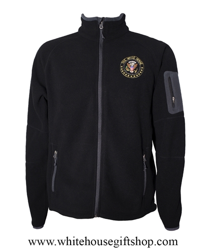 The White House Presidential Fleece Jacket is Midnight Black with ...